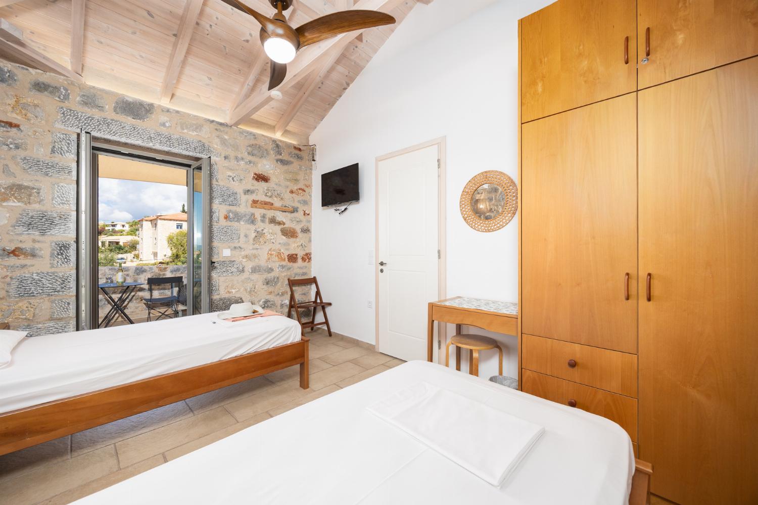 Twin bedroom with A/C