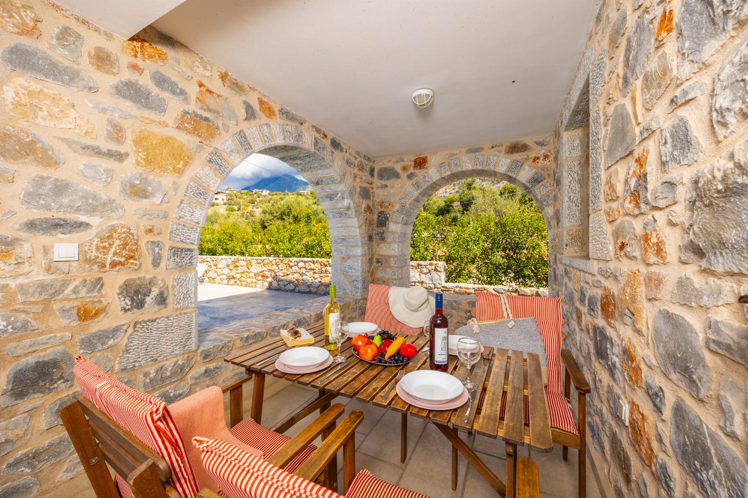 Sheltered terrace area