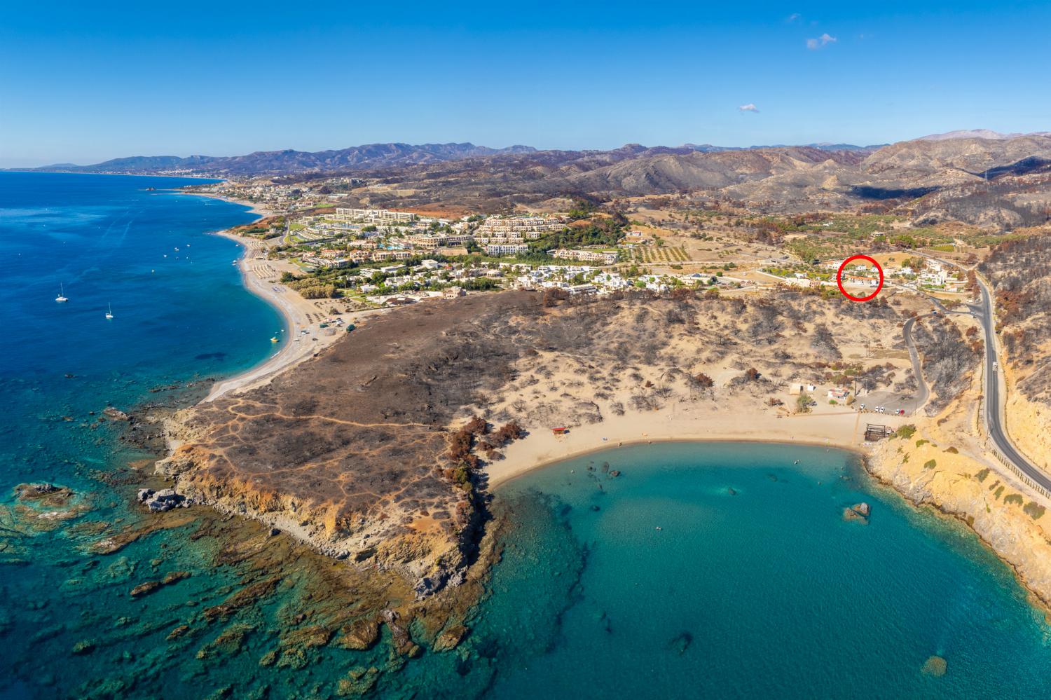 Aerial view showing location of La Casa Di Pietre 2
