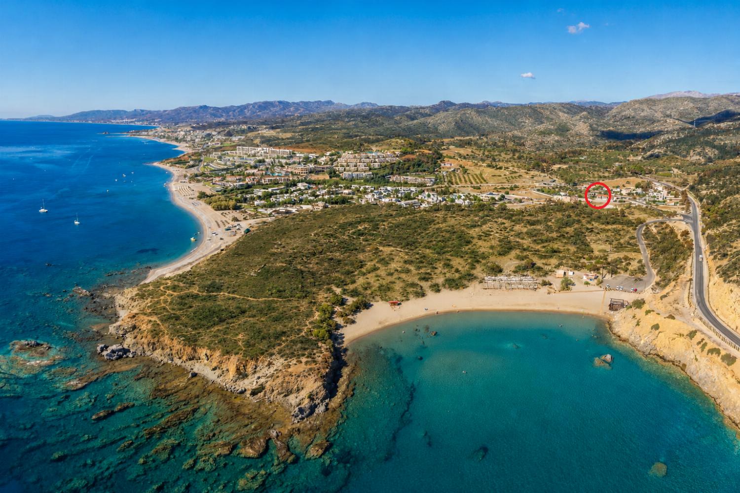 Aerial view showing location of La Casa Di Pietre 2