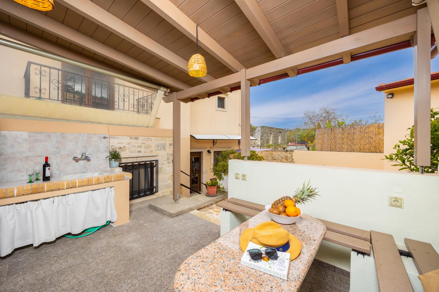 Sheltered terrace area