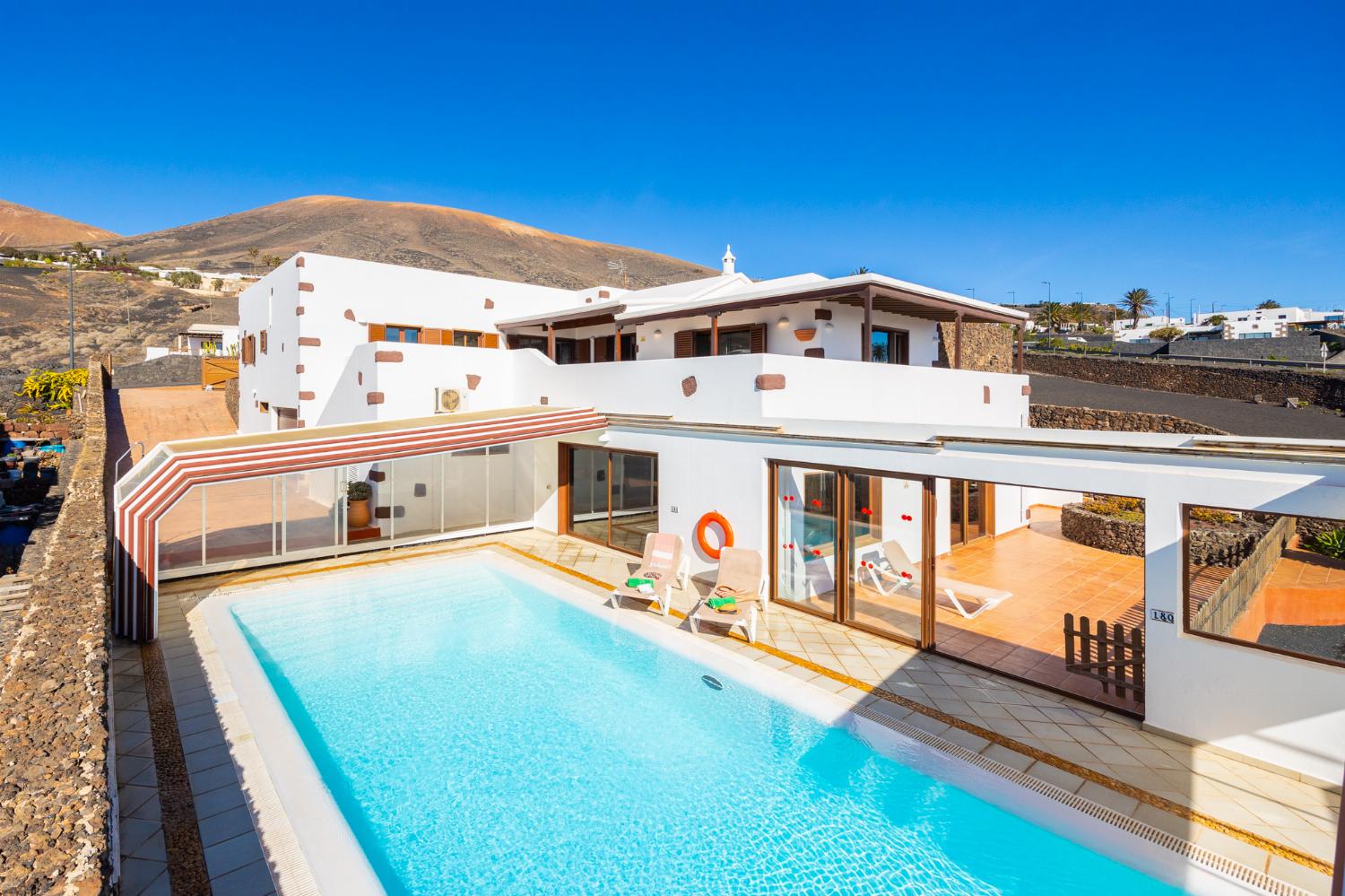 ,Beautiful villa with private pool and terrace with sea views