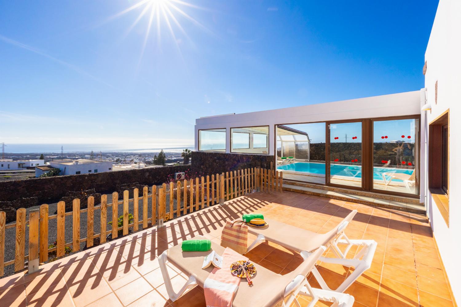 Terrace area with sea views