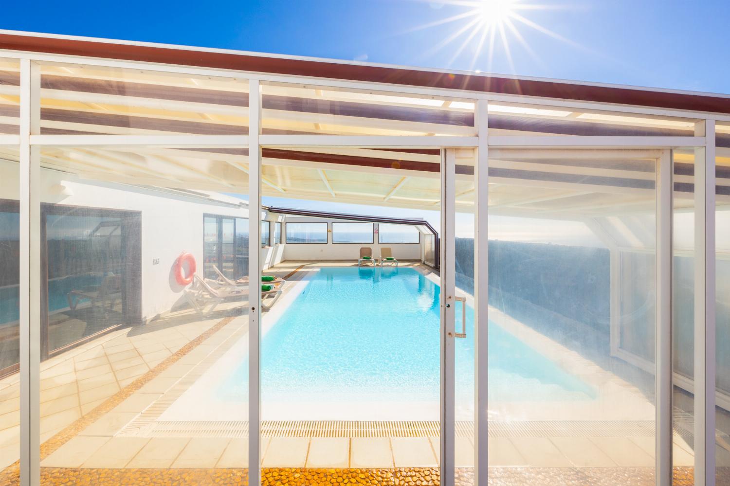 Private pool and terrace with sea views