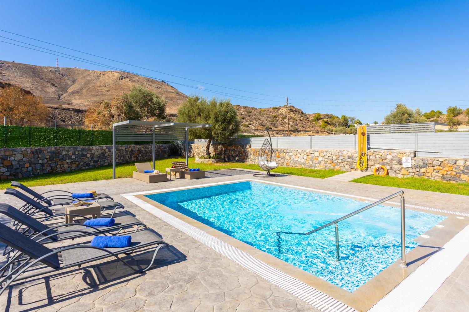 Private pool, terrace, and garden
