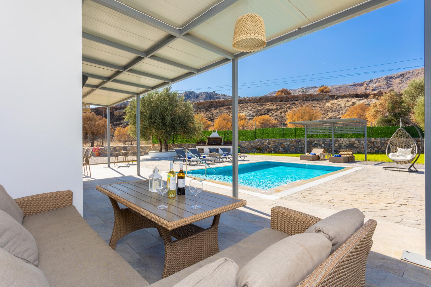 Sheltered terrace area