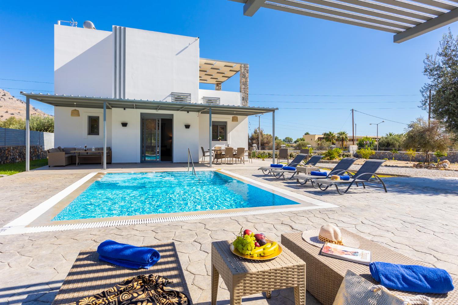 Private pool, terrace, and garden