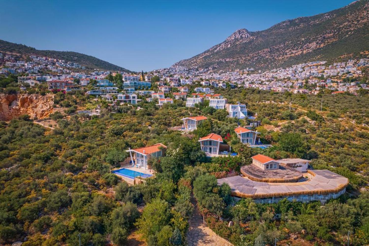 Aerial view of Villa Pavilion