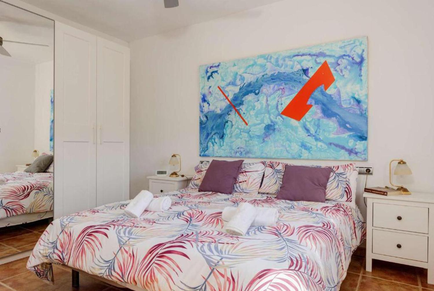 Double beds bedroom with A/C