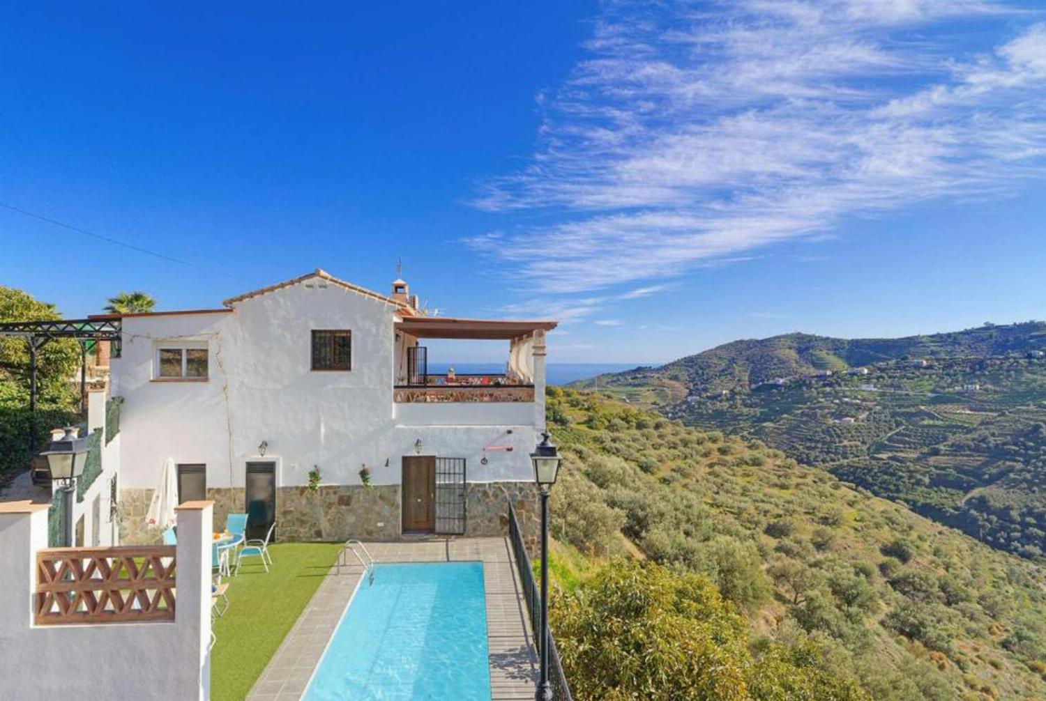 ,Beautiful villa with private pool and terrace with panoramic views