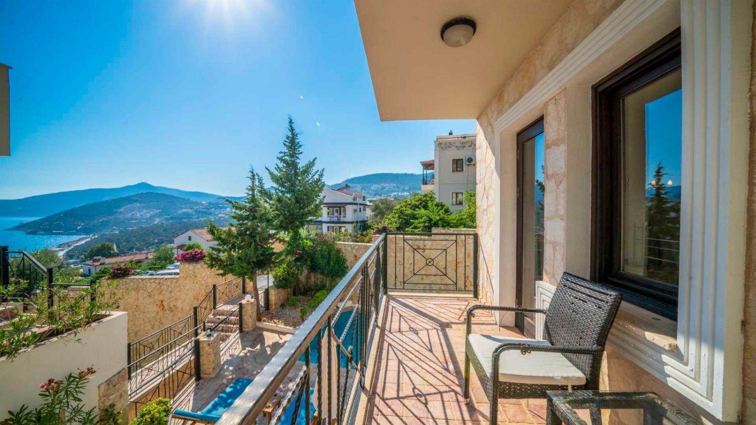 Upper terrace area with panoramic sea views