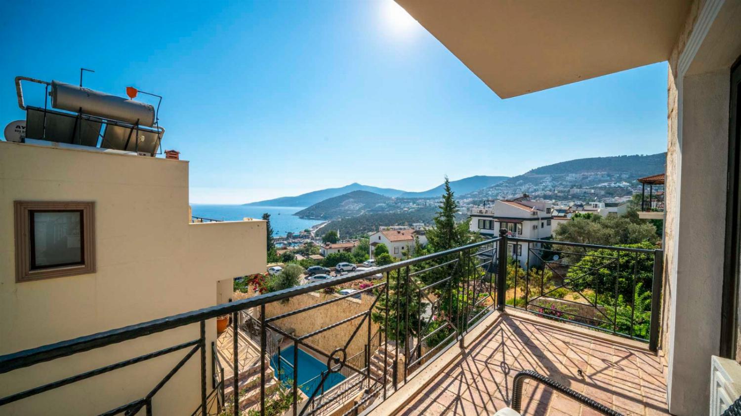 Upper terrace area with panoramic sea views