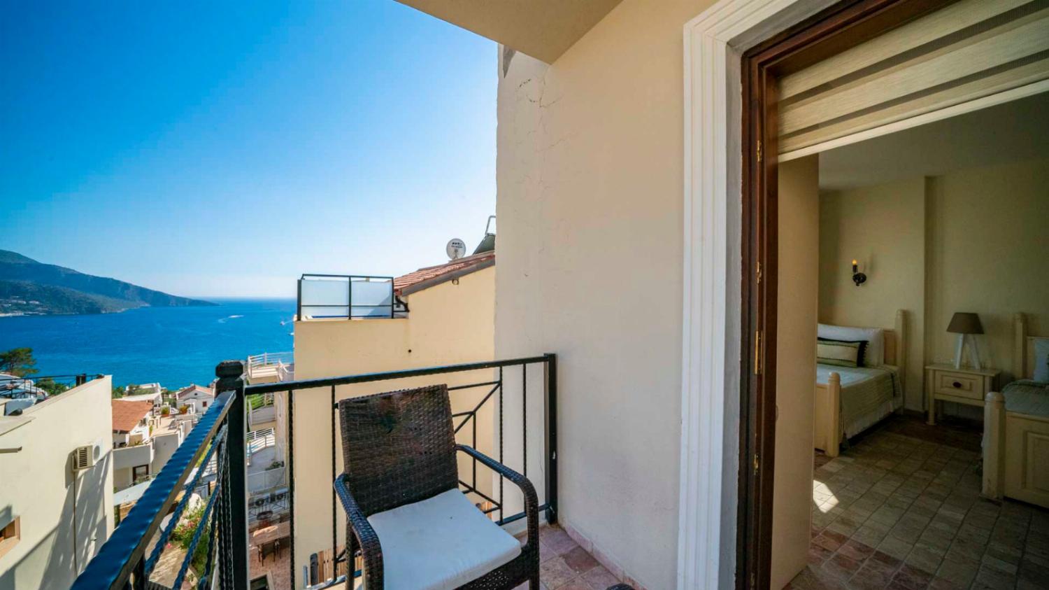 Upper terrace area with panoramic sea views