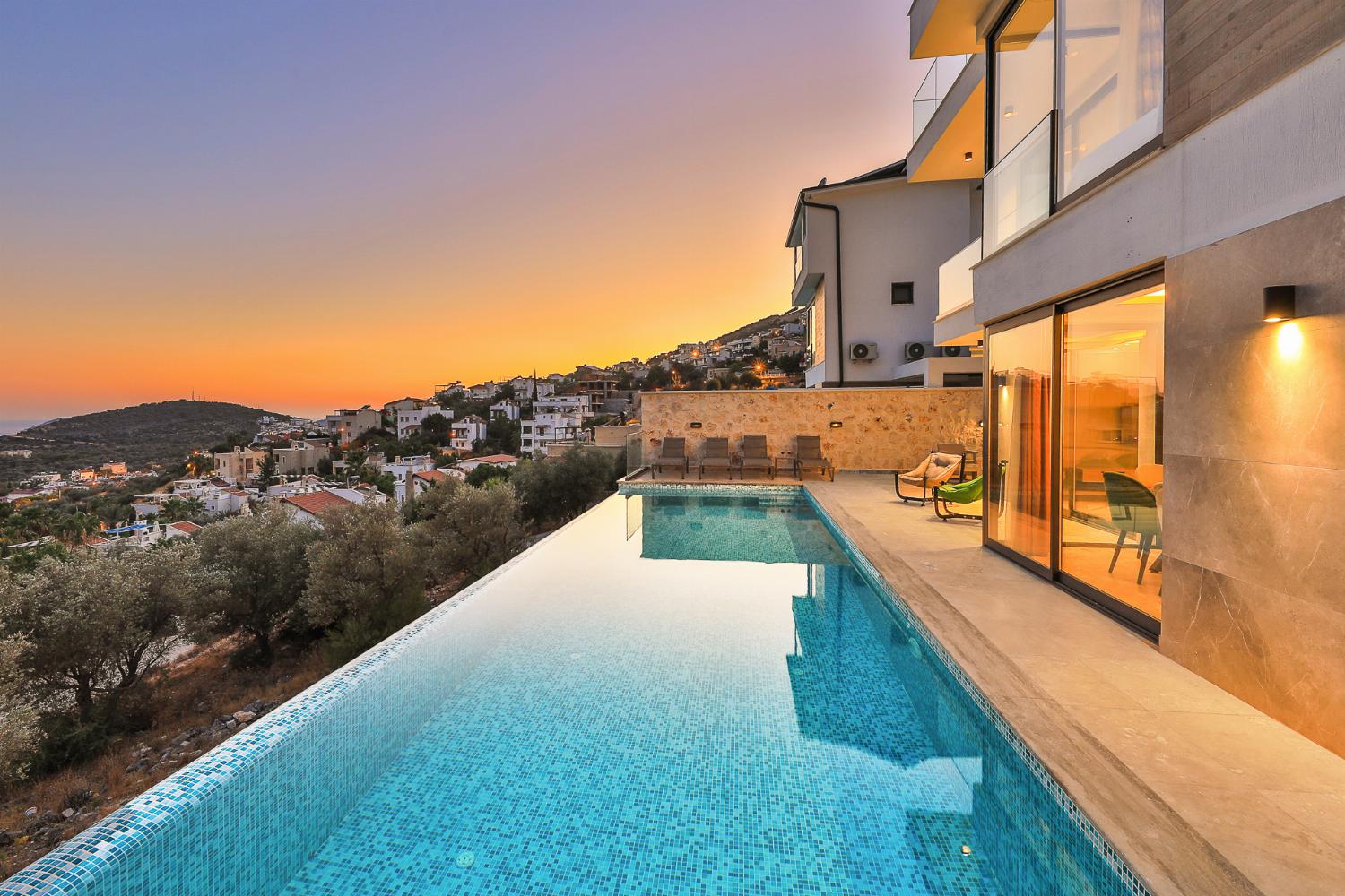 Private pool and terrace with panoramic views