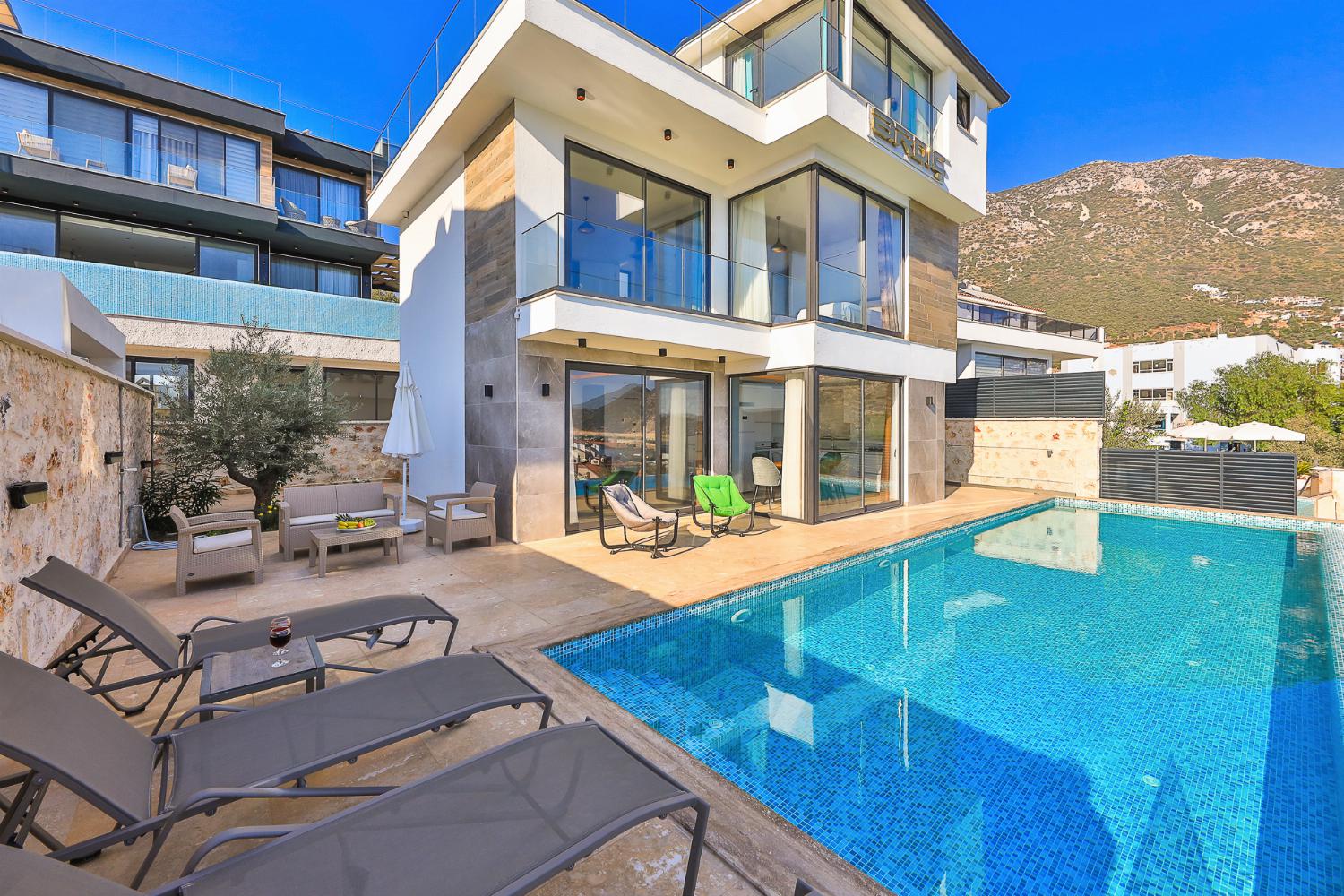 ,Beautiful villa with private pool and terrace with panoramic views