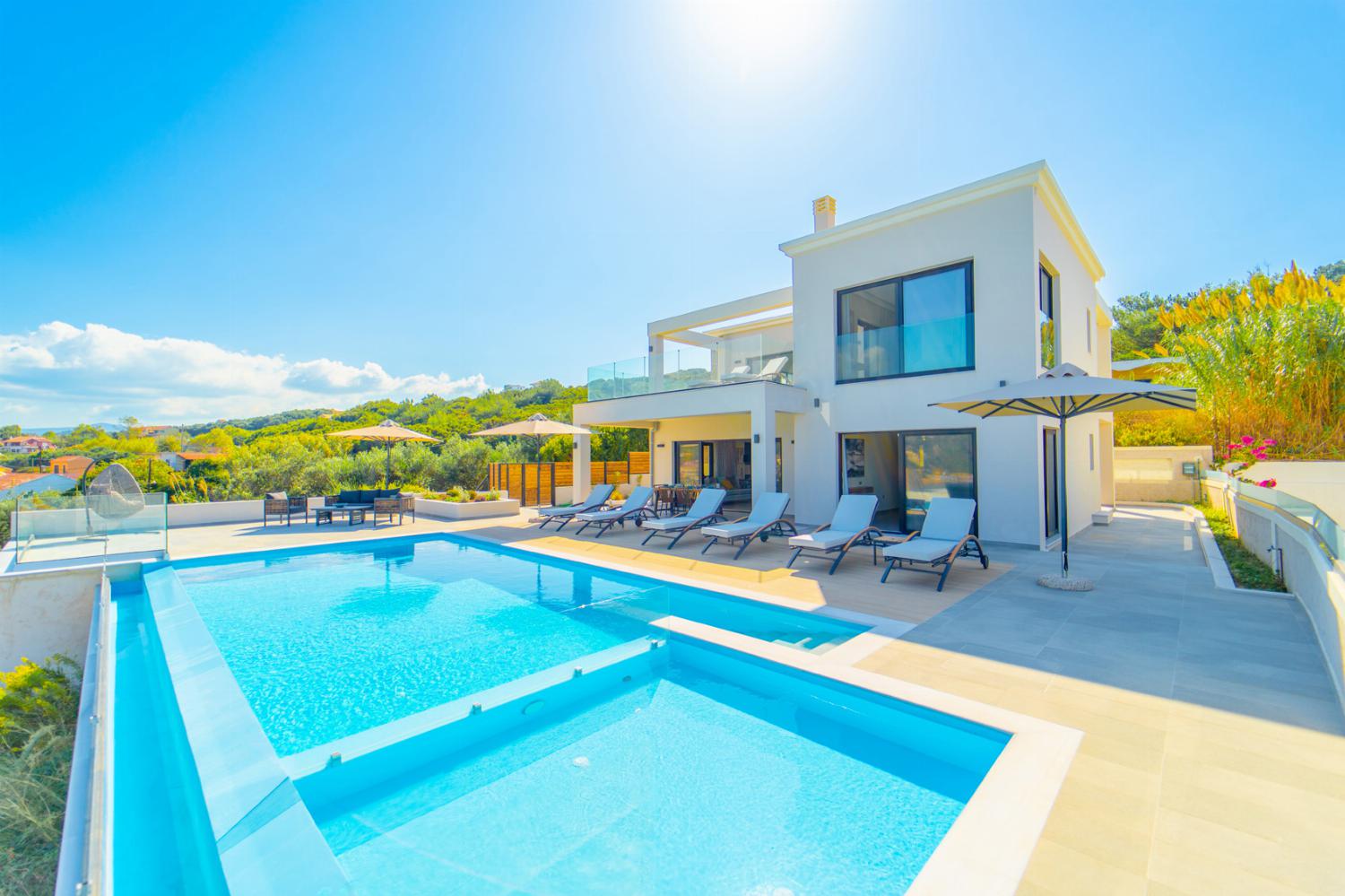 ,Beautiful villa with private infinity pool and terrace with panoramic sea views