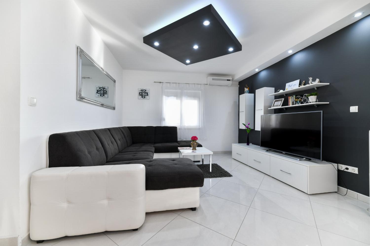 Living room with comfortable sofa