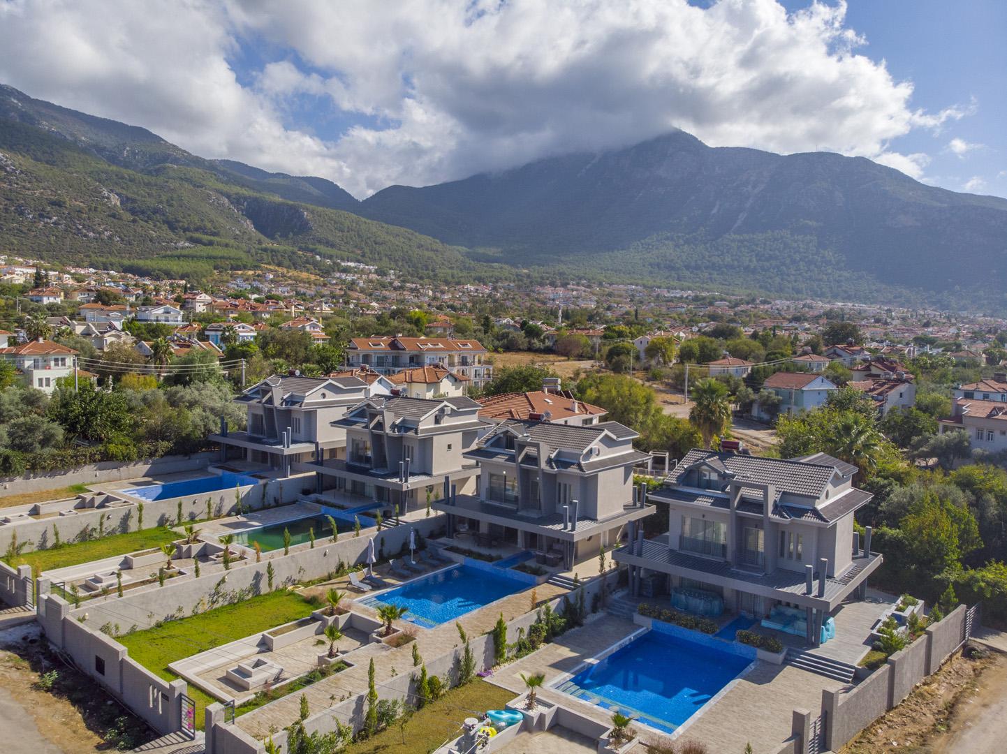 Aerial view of the villa