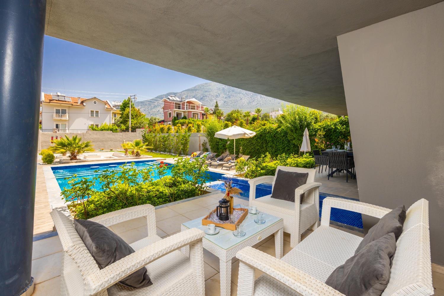 Sheltered terrace area