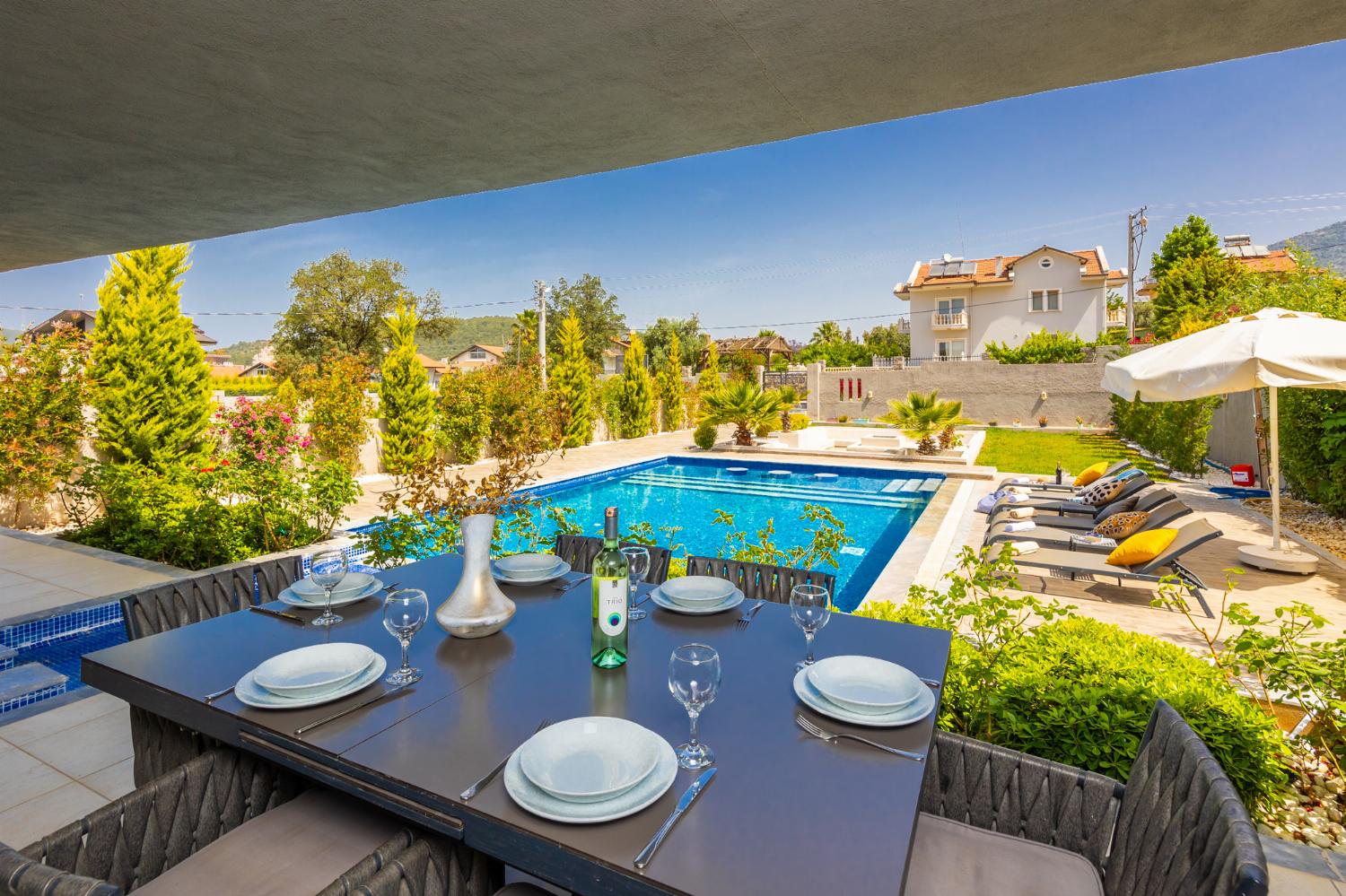 Sheltered terrace area