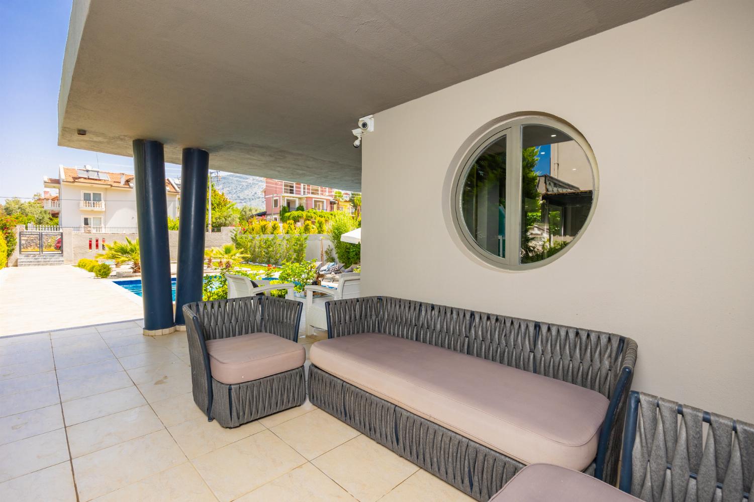 Sheltered terrace area