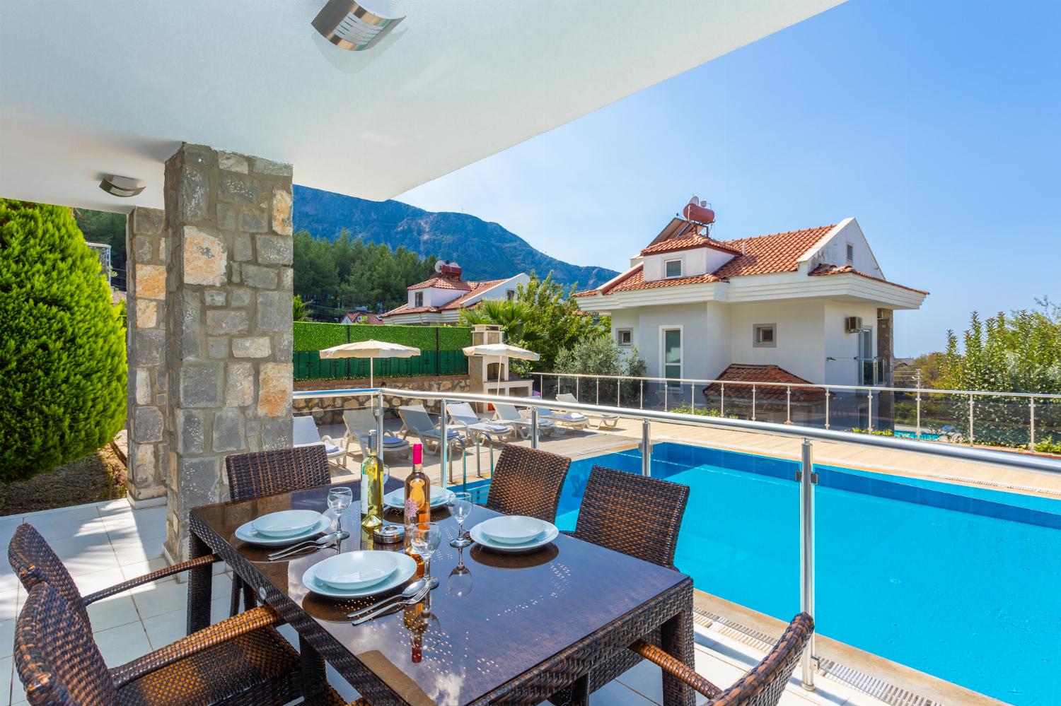 Sheltered terrace area