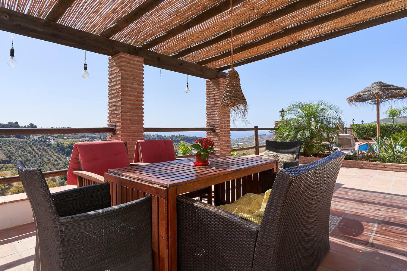 Outdoor area with sheltered terrace