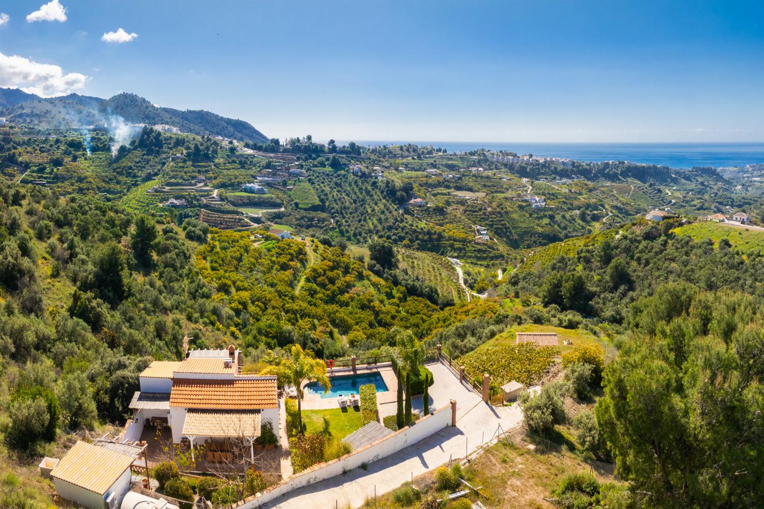 Aerial view of villa
