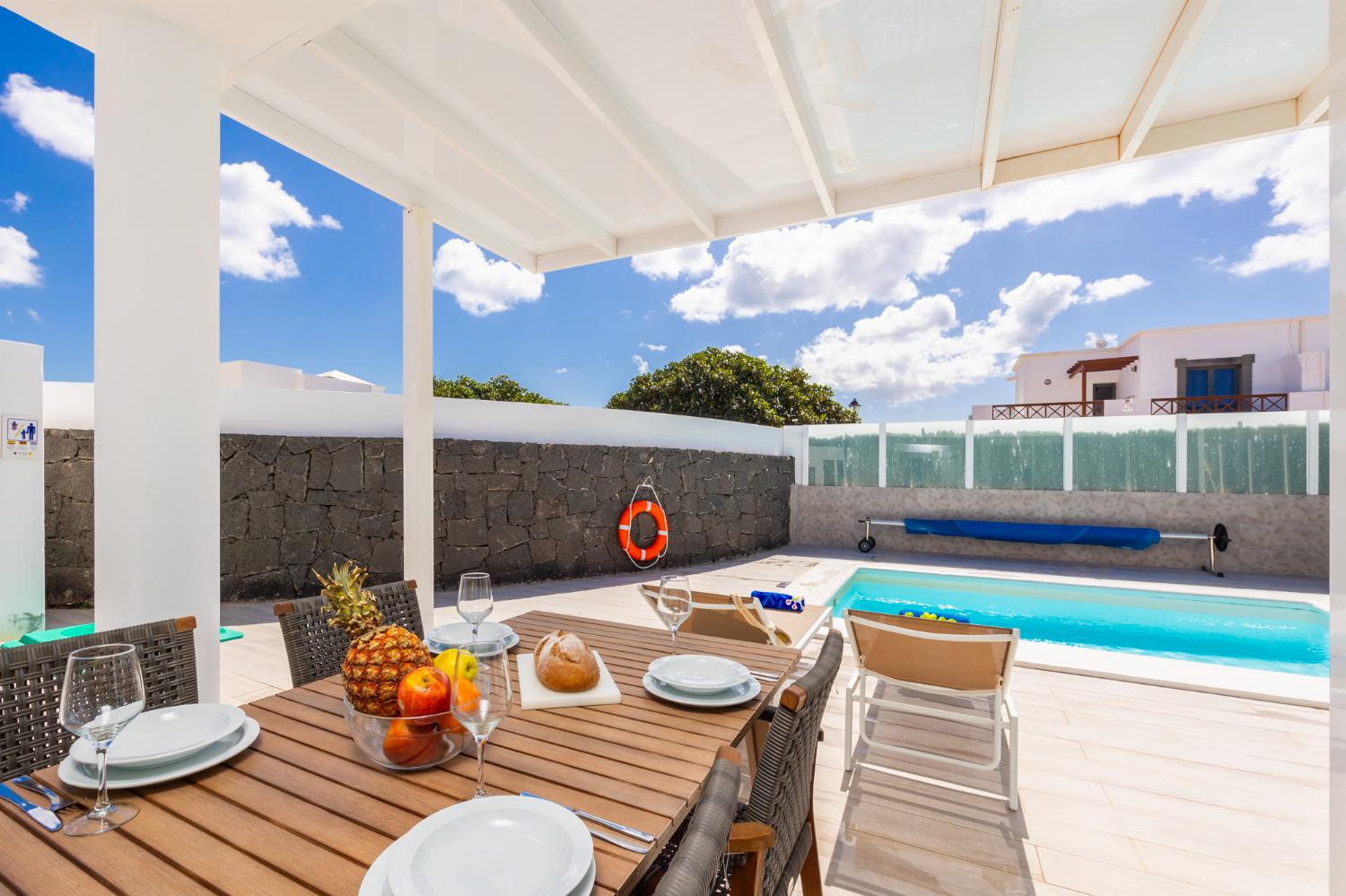 Sheltered terrace area