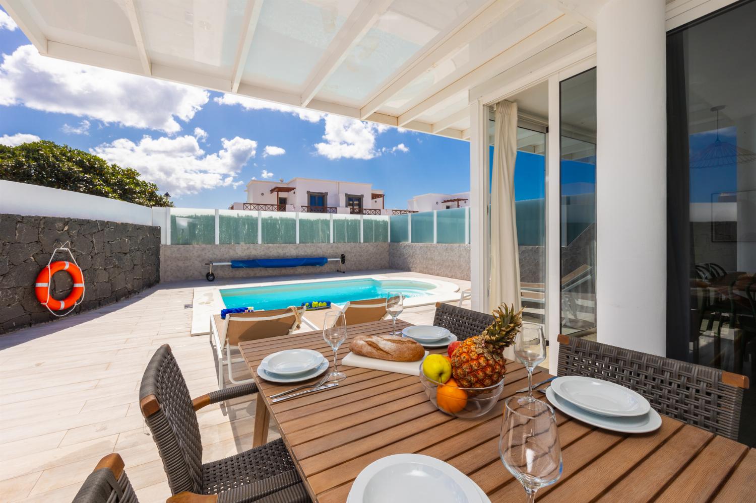 Sheltered terrace area