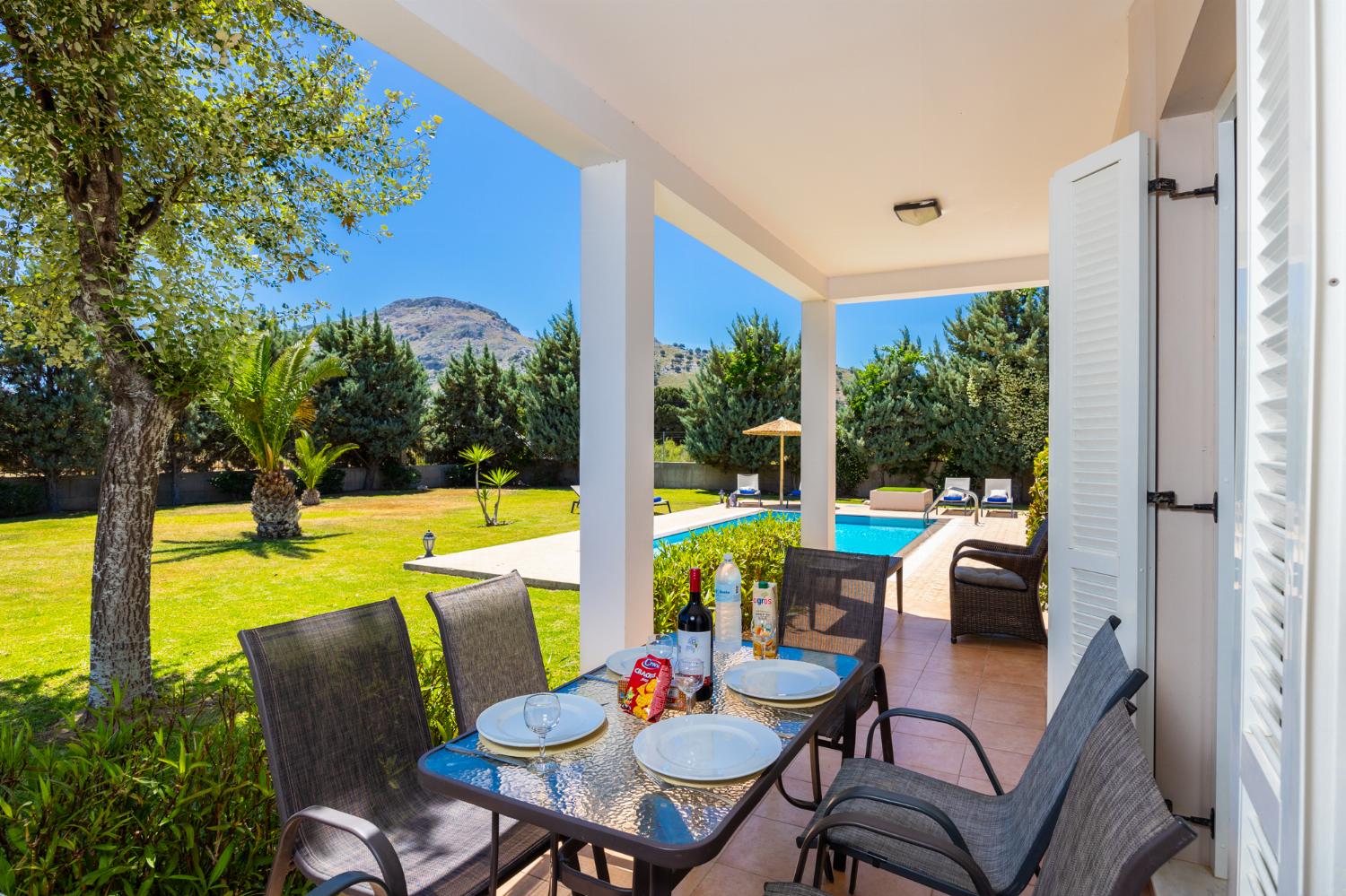 Sheltered terrace area