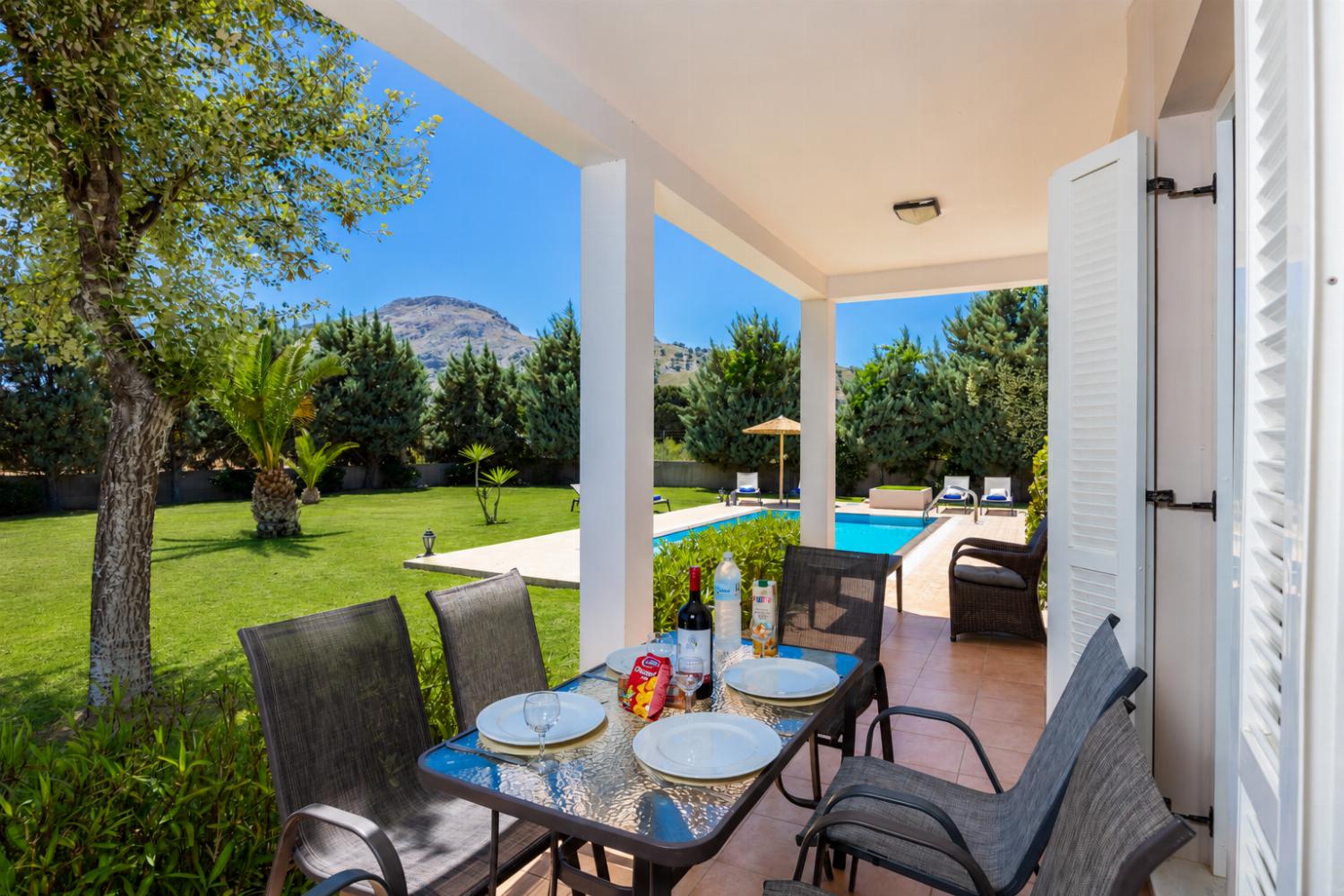 Sheltered terrace area