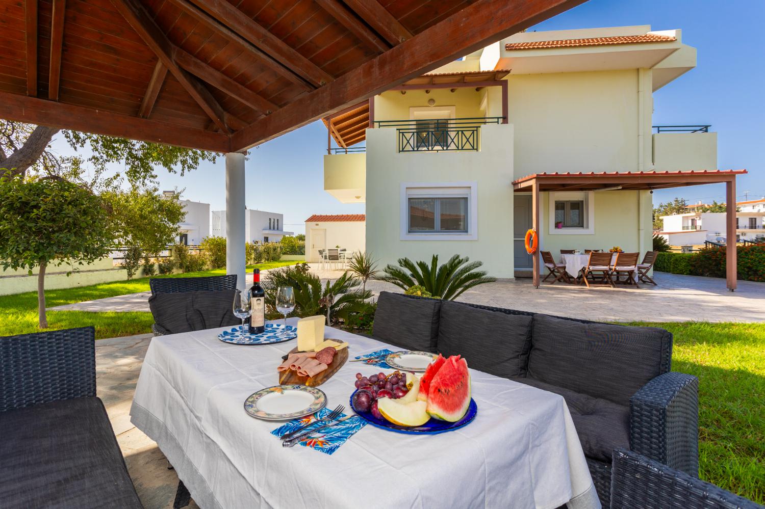 Sheltered terrace area