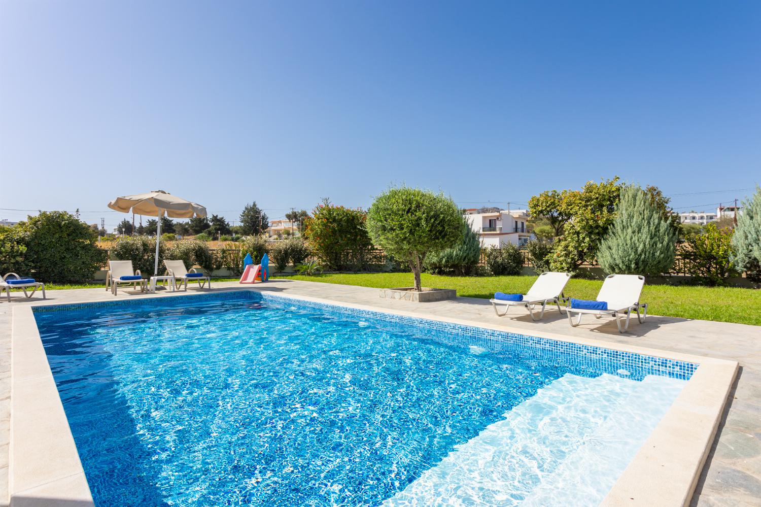 Private pool, terrace, and garden