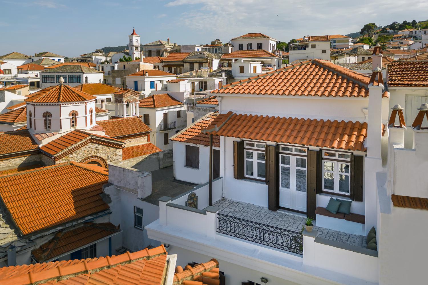 ,Aerial view showing the beautiful apartment 