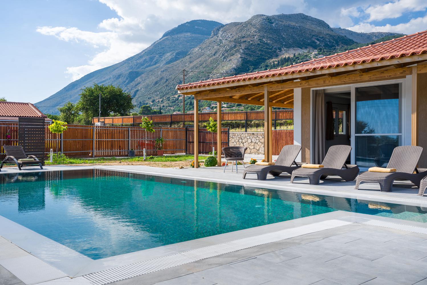 ,Beautiful villa with private pool and terrace with panoramic views