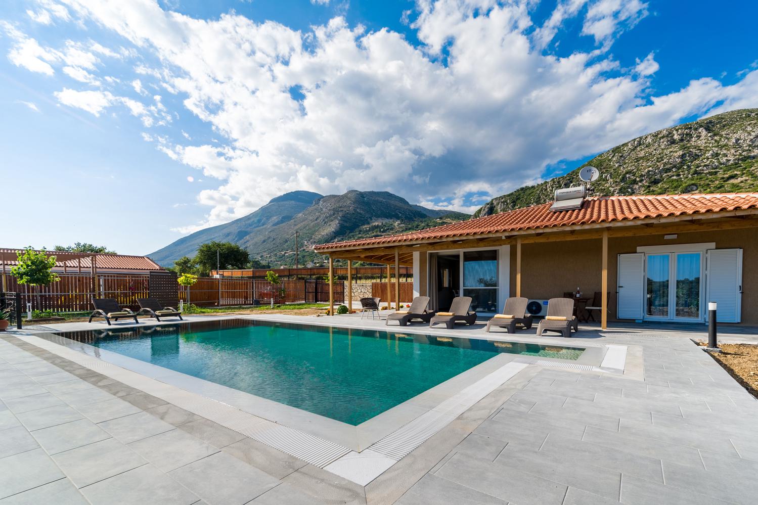 Private pool and terrace with panoramic views