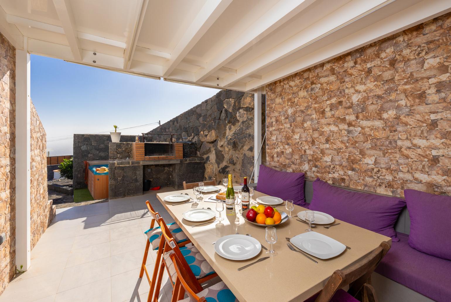 Sheltered terrace area