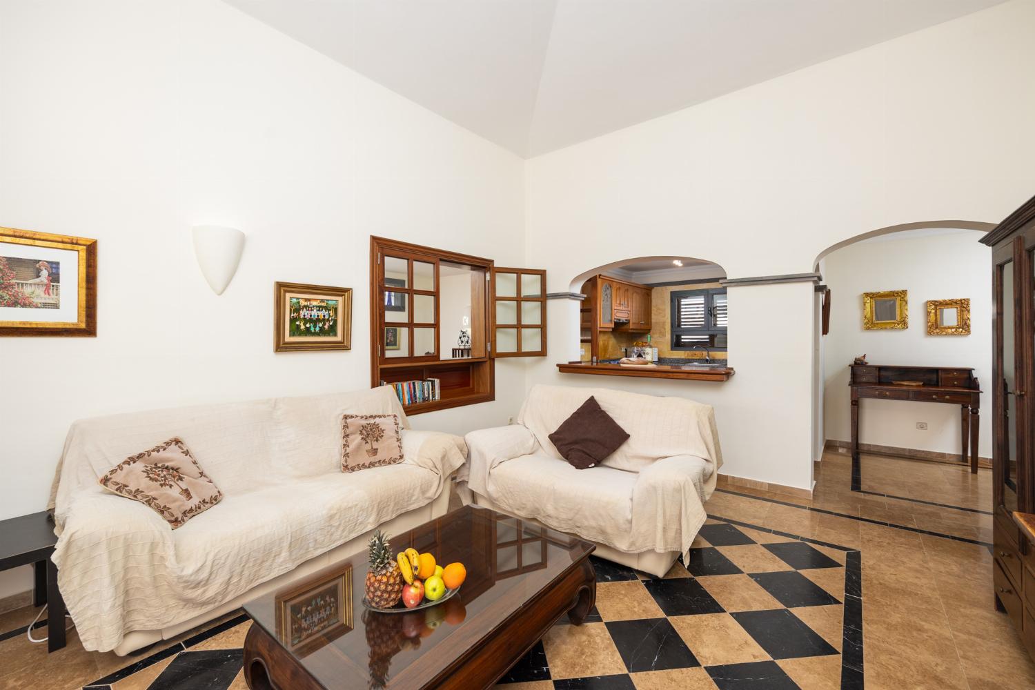 Living room with sofas, WiFi internet, and satellite TV