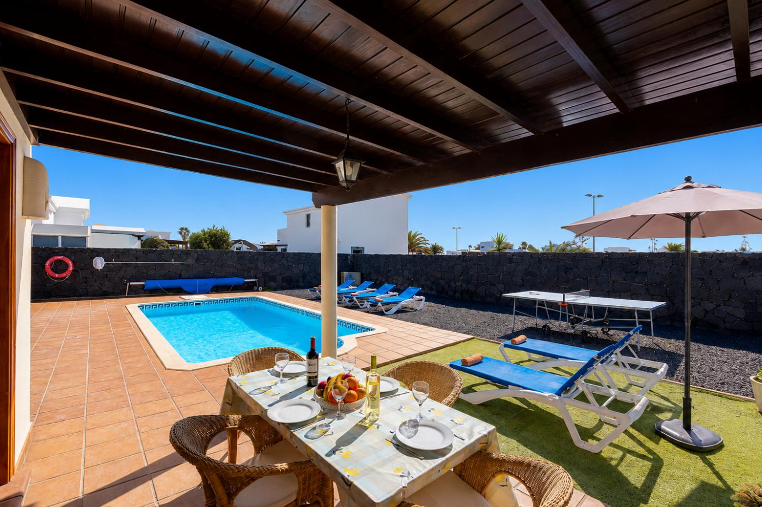 Sheltered terrace area