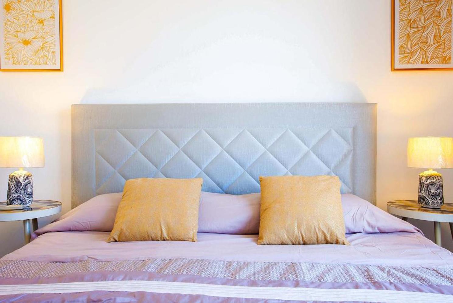 Double bed bedroom with A/C  en suite bathroom and terrace access