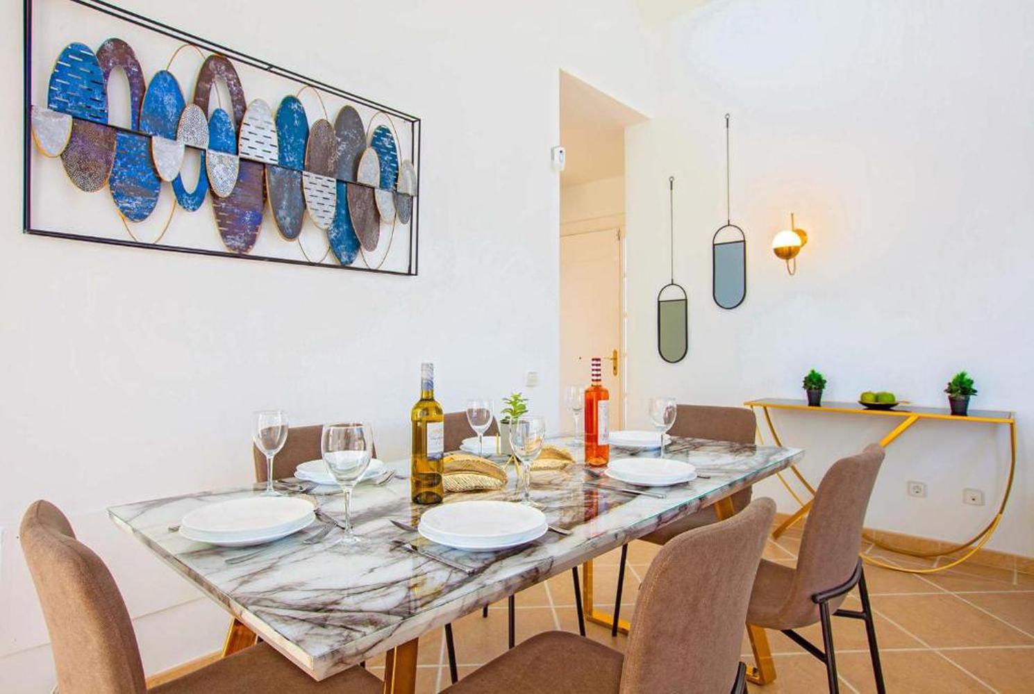 Indoors dining area