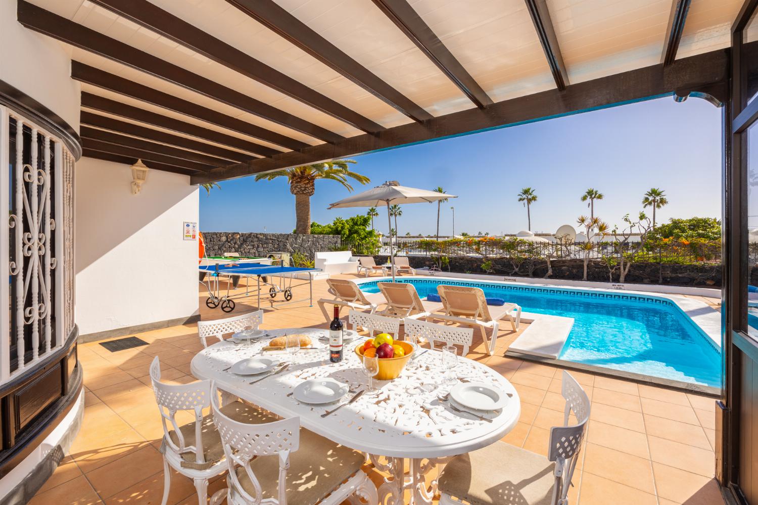 Sheltered terrace area