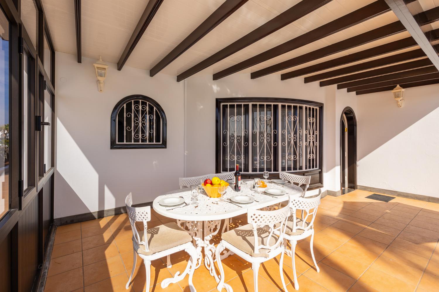 Sheltered terrace area