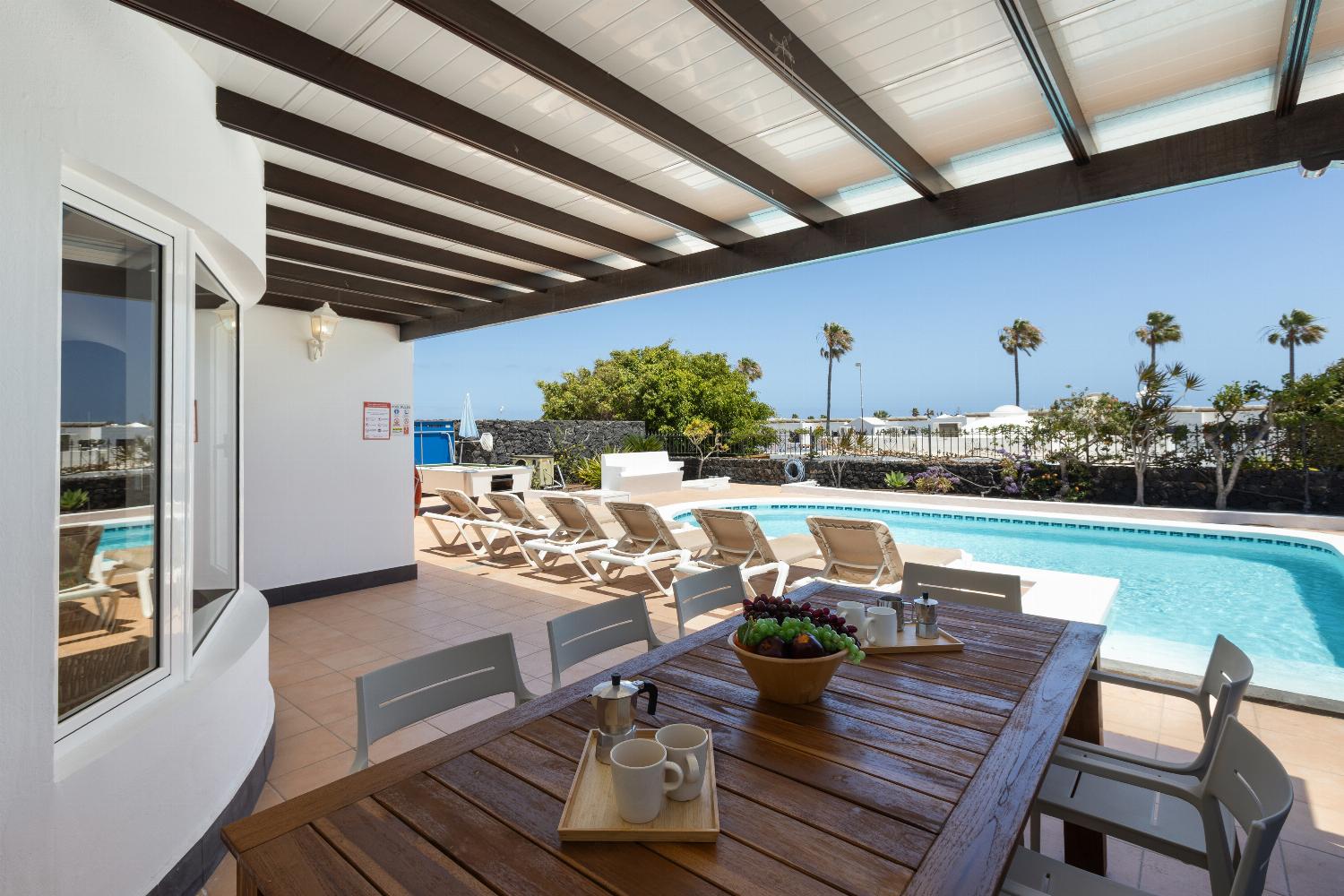 Sheltered terrace area