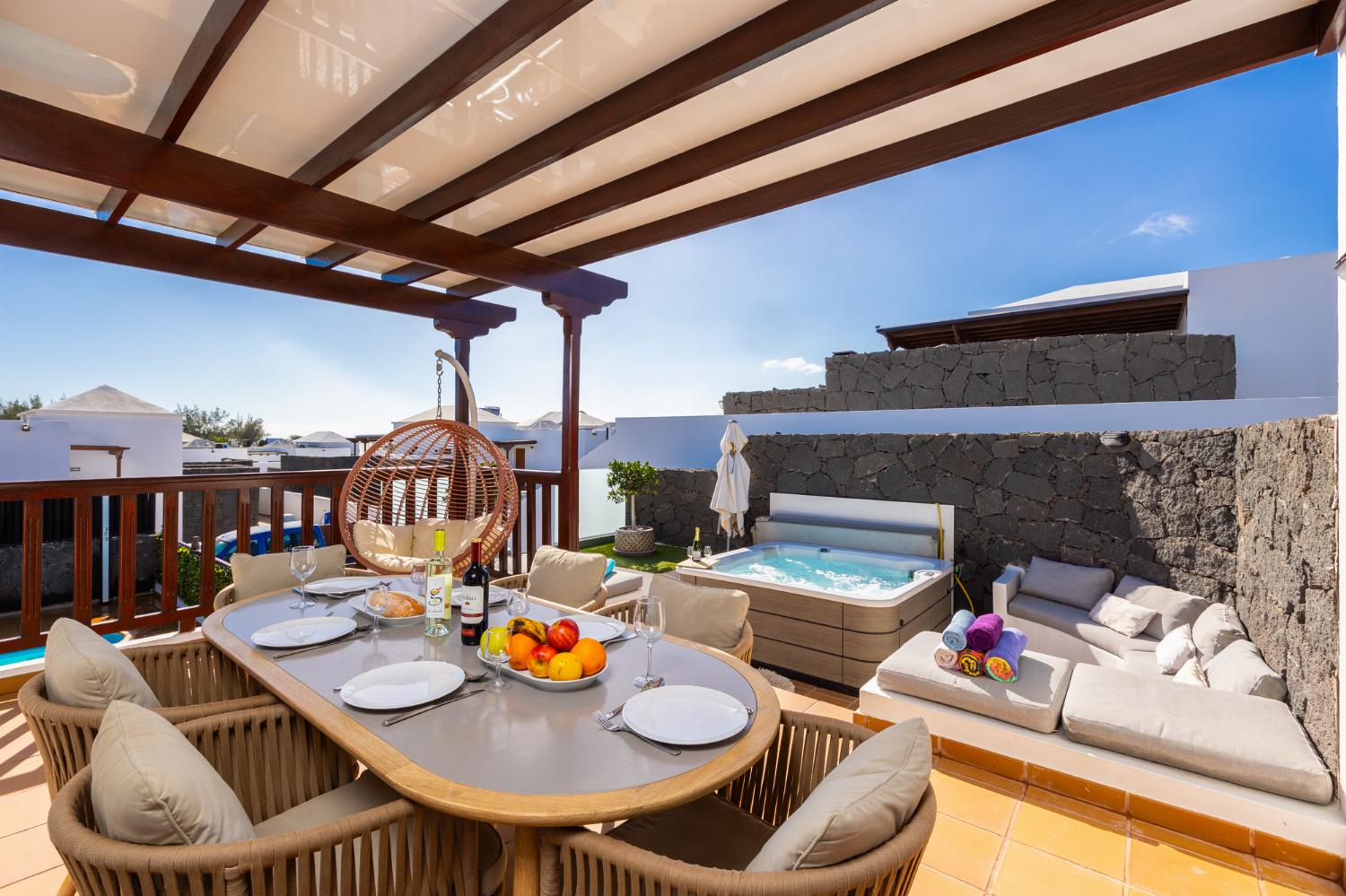 Sheltered terrace area
