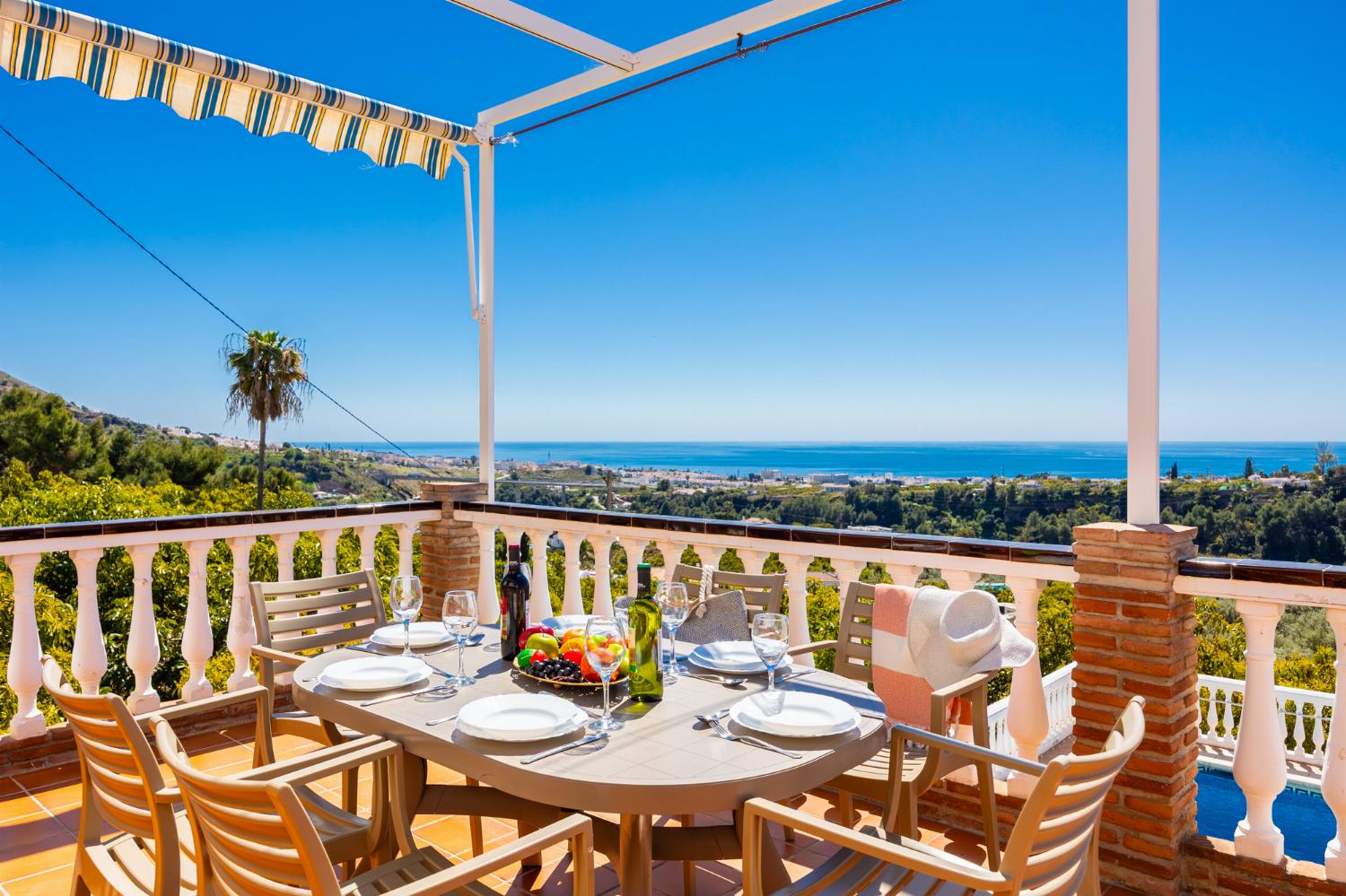 Terrace area with sea views
