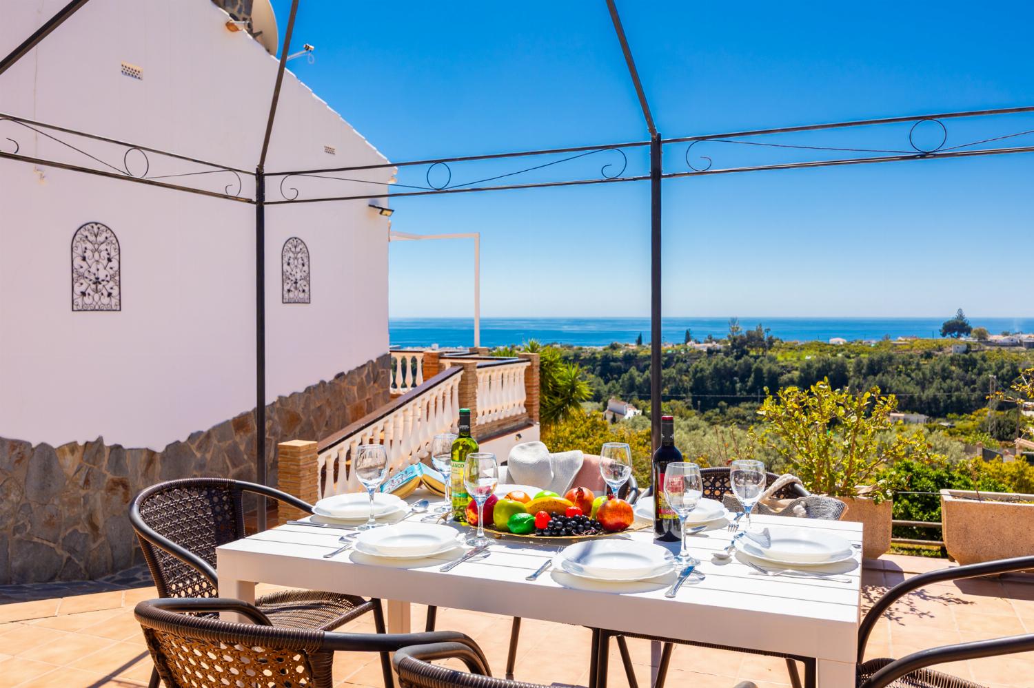 Terrace area with sea views