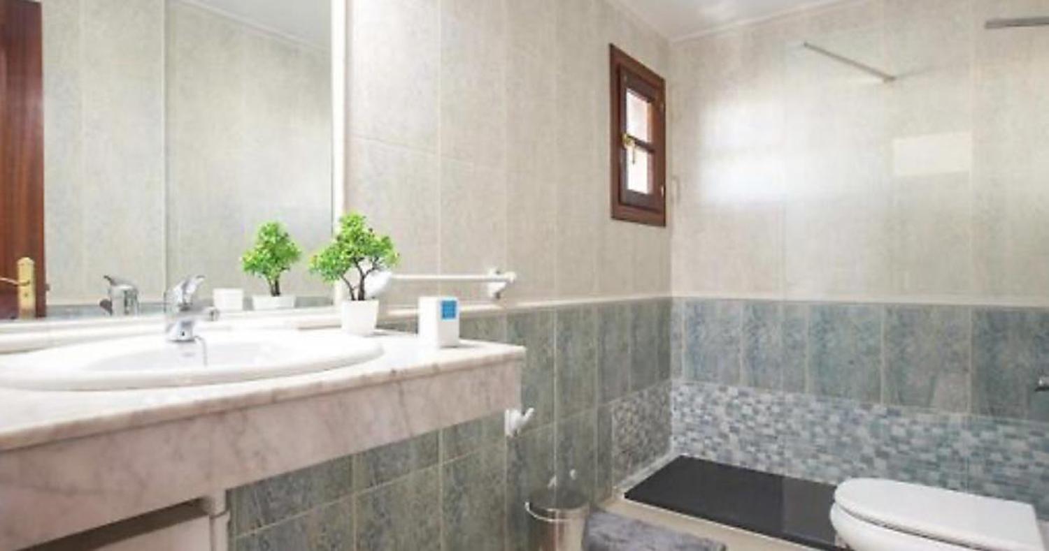 En suite bathroom with shower and WC