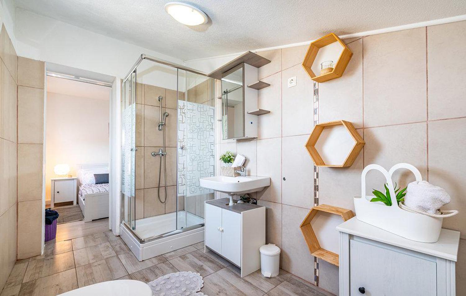 Ensuite bathroom with shower